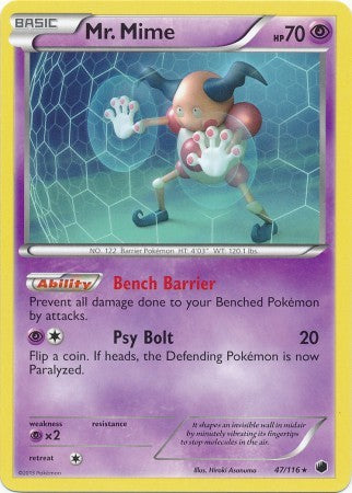 Mr. Mime 47/116 - Pokemon Plasma Freeze Rare Card