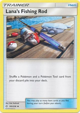 Lana's Fishing Rod - 195/236 - Uncommon Sun & Moon: Cosmic Eclipse Singles