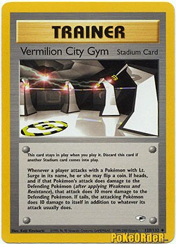 Pokemon Gym Heroes Uncommon Card - Vermillion City Gym 120/132