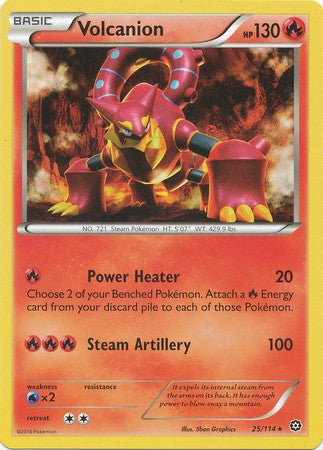 Volcanion 25/114 Rare - Pokemon XY Steam Siege Card