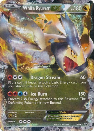 White Kyurem EX BW63 - Pokemon Ultra Rare Promo Card