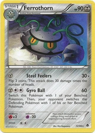 Pokemon Emerging Powers Rare Card - Ferrothorn 72/98