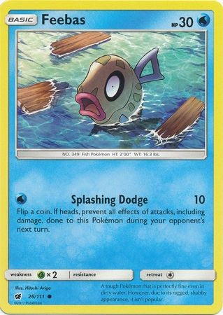 Feebas 26/111 Common - Pokemon Crimson Invasion Card PokeOrder.com Feebas 26/111 Common - Pokemon Crimson Invasion Card PokeOrder.com