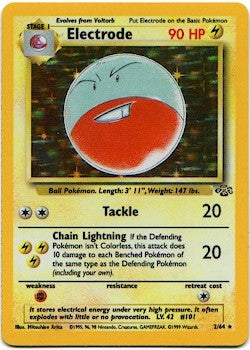 Pokemon Jungle Holofoil Card - Electrode 2/64
