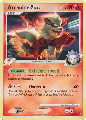 Pokemon Supreme Victors Rare Card - Arcanine G 15/147