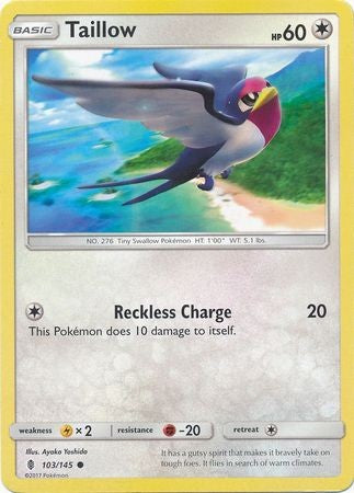 Taillow 103/145 Common - Pokemon Sun & Moon Guardians Rising Card