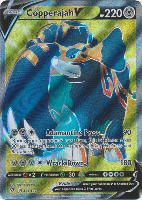 Copperajah V (Full Art) - 187/192 Pokemon » SWSH Rebel Clash Ultra Rare