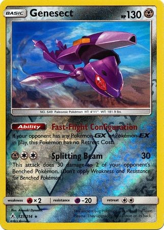 Genesect - 127/214 - Sun & Moon: Unbroken Bonds Rare Reverse Holo