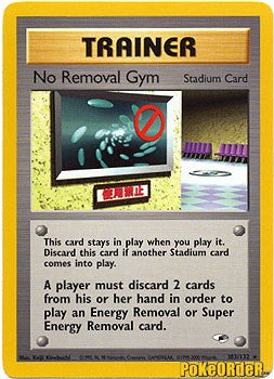 Pokemon Gym Heroes Rare Card - No Removal Gym 103/132