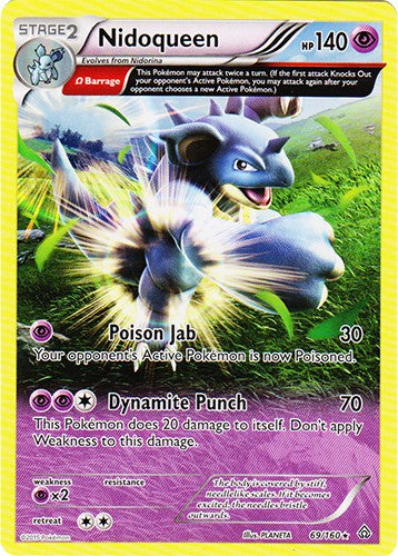 Nidoqueen 69/160 - Rare Pokemon XY Primal Clash Card