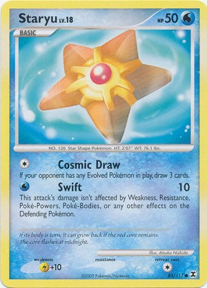 Pokemon Platinum Rising Rivals Single Card Common Staryu 83/111