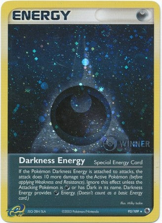 Pokemon Darkness Energy (Winner) Holo Rare Promo Single Card