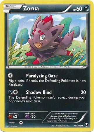 Pokemon Dark Explorers Common Card - Zorua 70/108