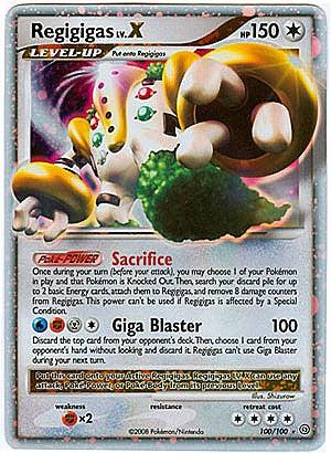 Pokemon Diamond and Pearl Stormfront Card - Regigigas LV.X (H)