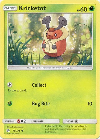 Kricketot - 13/236 - Common Sun & Moon: Cosmic Eclipse Singles