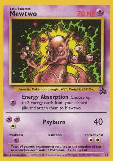 Mewtwo 14 - Pokemon Rare Promo Card