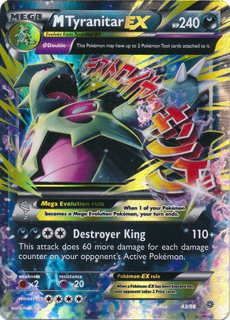 M Tyranitar EX 43/98 ULTRA RARE - Pokemon XY Ancient Origins Card