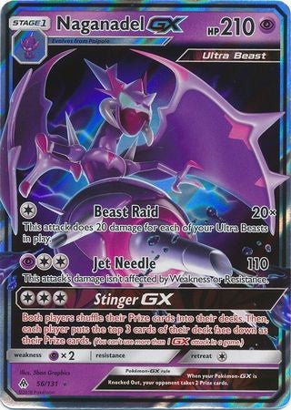 Naganadel GX 56/131 Ultra Rare - Pokemon Sun & Moon Forbidden Light Card