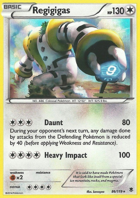 Regigigas 86/119 - Pokemon XY Phantom Forces Holo Rare Card