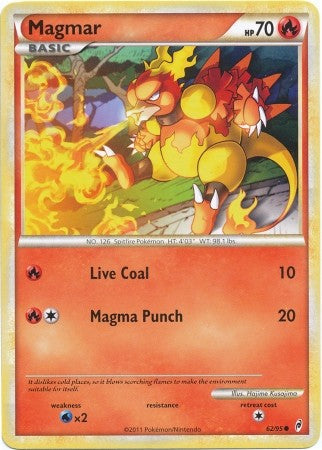 Pokemon Call Of Legends Magmar 62/95 Common Card