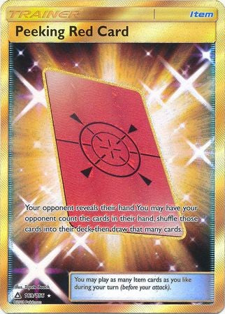 Peeking Red Card 169/156 Secret Rare - Pokemon Ultra Prism