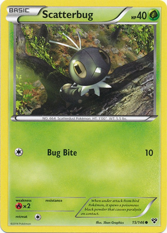 Scatterbug 15/146 - Pokemon XY Common Card