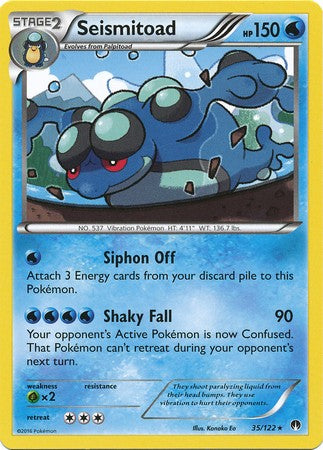 Seismitoad 35/122 Rare - Pokemon XY Breakpoint Card