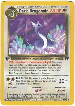 Pokemon Team Rocket Uncommon Card - Dark Dragonair 33/82