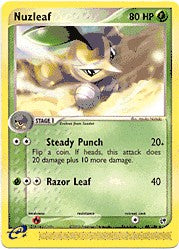 Pokemon Sandstorm Uncommon Card - Nuzleaf 48/100