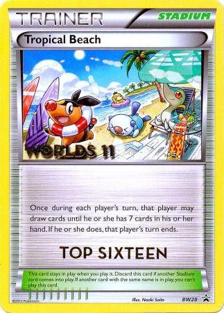 Tropical Beach BW28 - (Top Sixteen) Worlds '11 Pokemon Promo Card