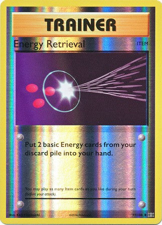Energy Retrieval 77/108 Uncommon - Reverse Pokemon XY Evolutions Single Card