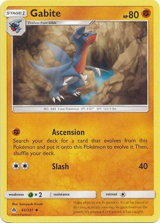 Gabite 61/131 Uncommon - Pokemon Sun & Moon Forbidden Light Card