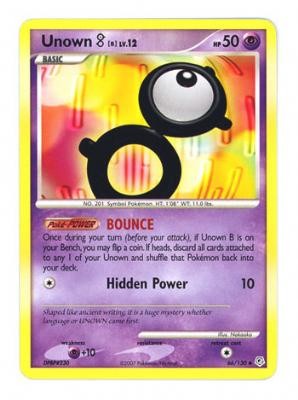 Pokemon Diamond & Pearl Uncommon Card - Unown B 66/130