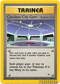 Pokemon Gym Heroes Uncommon Card - Cerulean City Gym 108/132