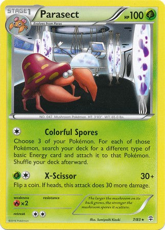 Parasect 7/83 RARE - Pokemon Generations Card