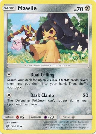 Mawile - 140/236 - Uncommon Sun & Moon: Cosmic Eclipse Singles