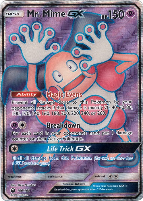 Mr. Mime GX 156/168 Full Art - Celestial Storm SM7 Pokemon Card