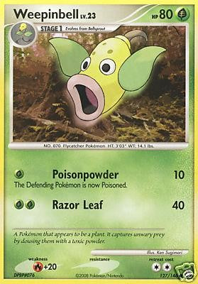 Pokemon Legends Awakened Common Card - Weepinbell 127/146