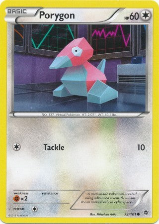 Porygon 72/101 - Pokemon Plasma Blast Common Card