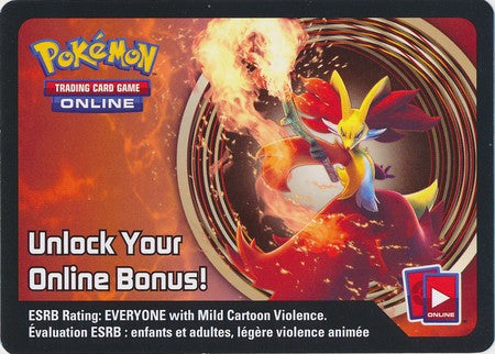 Delphox EX Kalos Power Tin Unused Code Card