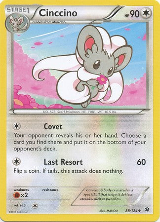 Cinccino 88/124 Uncommon - Pokemon XY Fates Collide Card