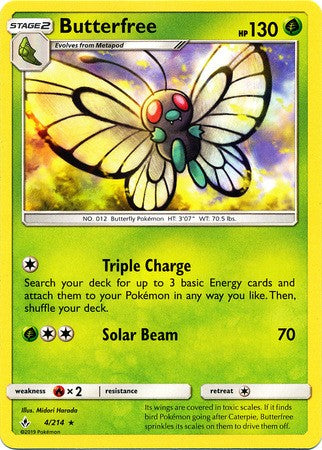 Butterfree - 4/214 - Sun & Moon: Unbroken Bonds Rare