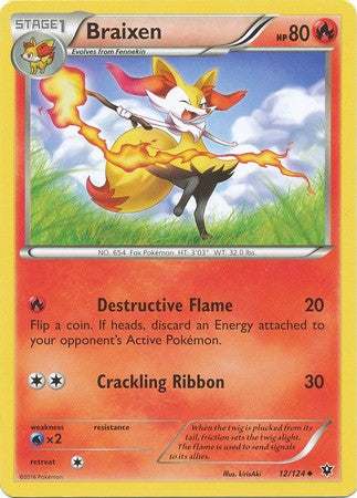 Braixen 12/124 Uncommon - Pokemon XY Fates Collide Card