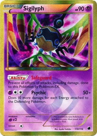 Sigilyph 118/116 - Pokemon Plasma Freeze Ultra Rare Card
