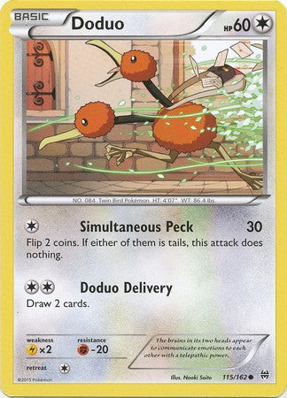 Doduo 115/162 Common - Pokemon XY Break Through Card