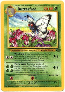 Pokemon Jungle Uncommon Card - Butterfree 33/64