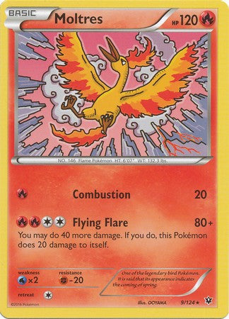 Moltres 9/124 Rare - Pokemon XY Fates Collide Card