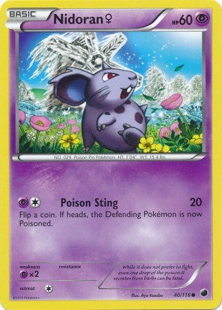 Nidoran 40/116 - Pokemon Plasma Freeze Common Card