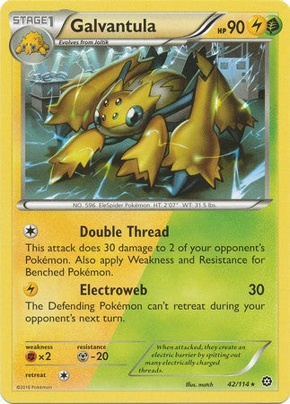 Galvantula 42/114 Rare - Pokemon XY Steam Siege Card