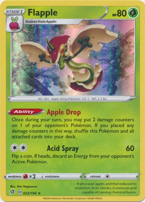 Flapple - 022/192 Pokemon » SWSH Rebel Clash Holo Rare